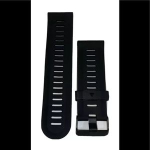 Watch Band 25mm Black Rubber Replacement 4 Nixon 51-30 Strap Garmin Silicone NEW